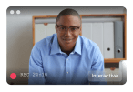 Teacher on a video call